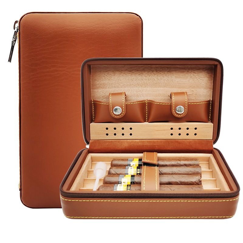 4pcs Humidor Cigar Box Travel Cigar Case Orginizer Without