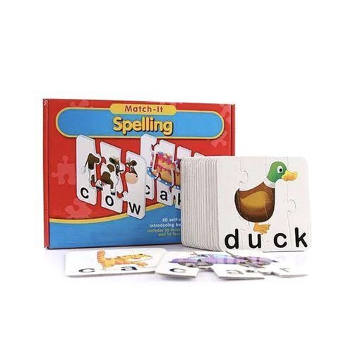 EDUCATIONAL MATCH IT SPELLING WORD PUZZLE FOR KIDS