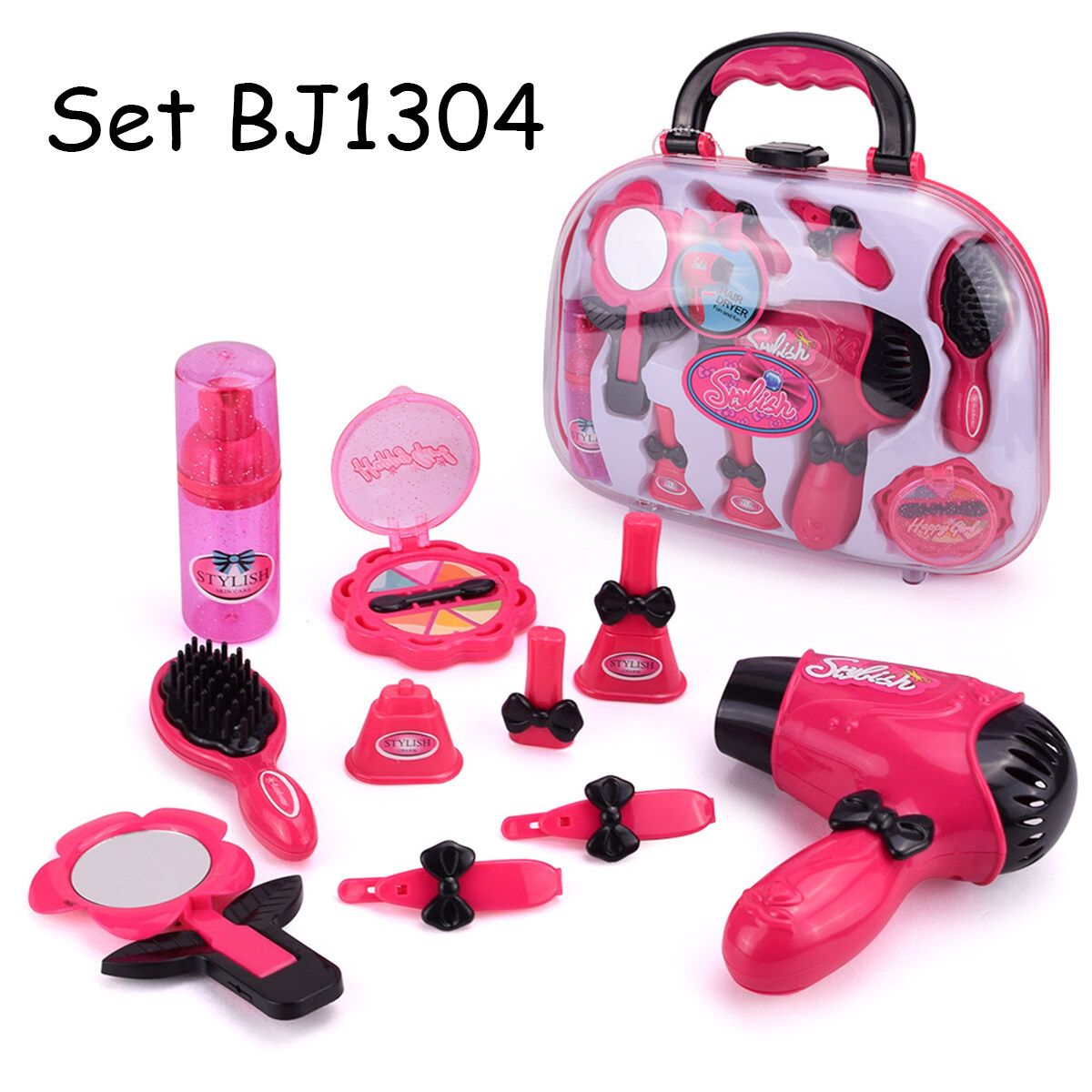 Simulation Jewelry Play House Makeup Dressing Toy Handbag Set Girl Birthday Gift BJ1304