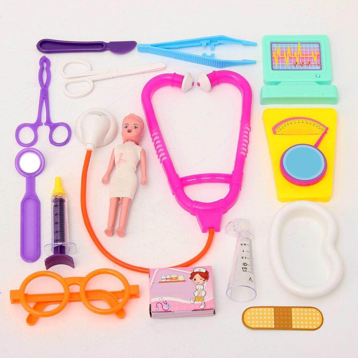 15Pcs Kid Children Role Play Dressup Doctor Nurses Set Kit Education Toy