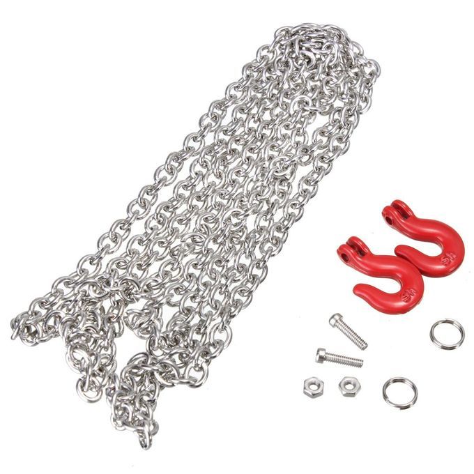 1:10 Scale Chain With Hooks (Red) 1450mm Long RC Crawler Accessory Econ Truck