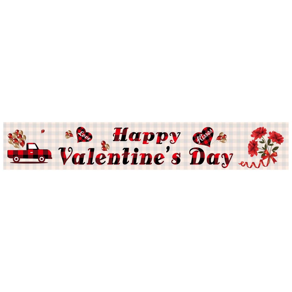 Valentine'S Day Flag Banner Huge Sign Indoor Yard Happy