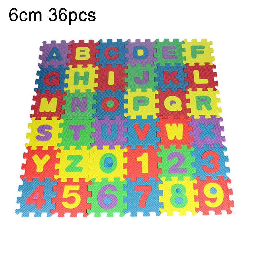 36Pcs Children Alphabet Numbers Puzzles Crawling Foam Floor-