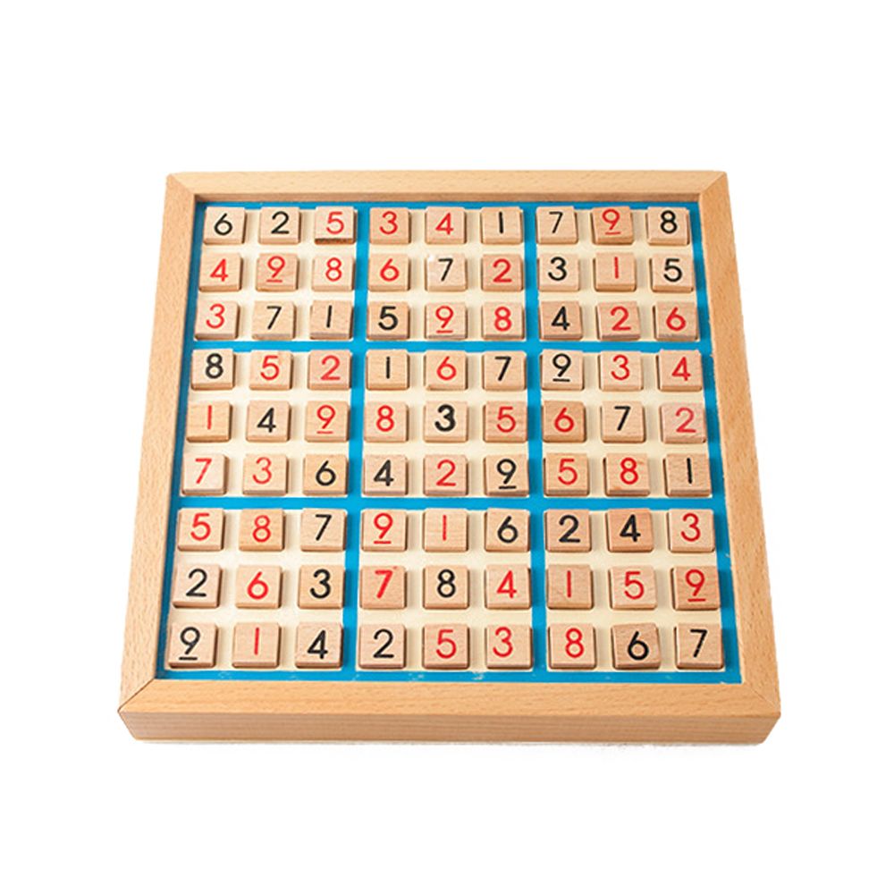 Wooden Sudoku Board Game With Drawer 81-Grid Chessboard