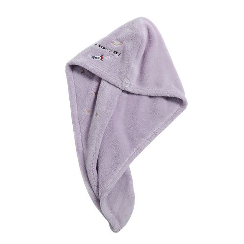 Coral Velvet Cute Embroidered Dry Hair Cap