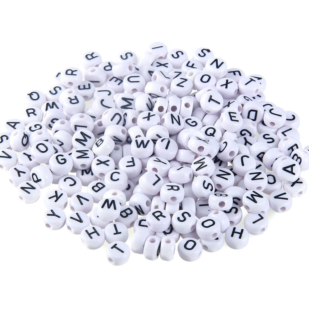 100Pcs English Alphabet Letter Beads DIY Bracelet-100Pcs*
