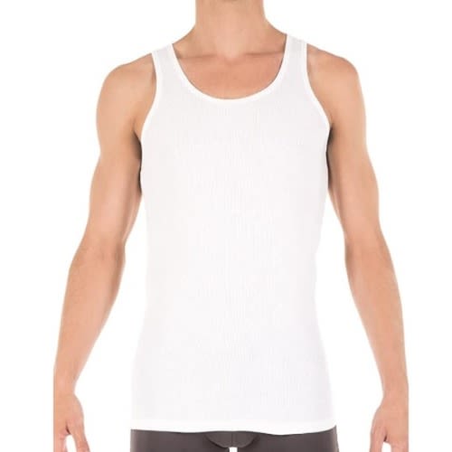 Men's Singlets- 6 Pieces - White