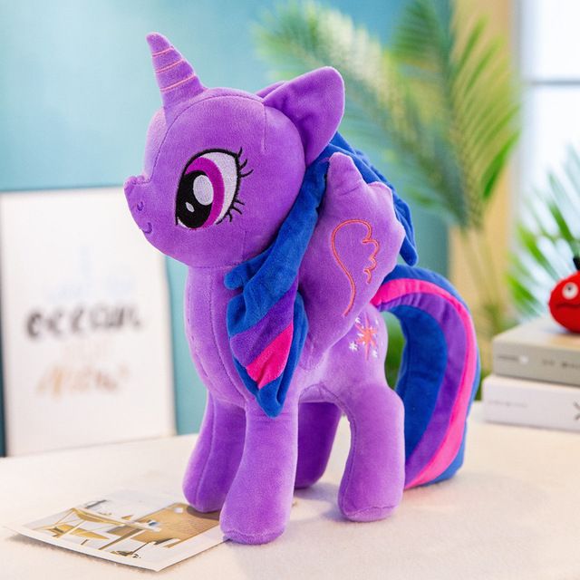 Harsbro 20cm My Little Pony Equestria Girls Plush Animal Stuffed Toys Cartooon Horse Animal Toys Unicorn Peluches(#purple)