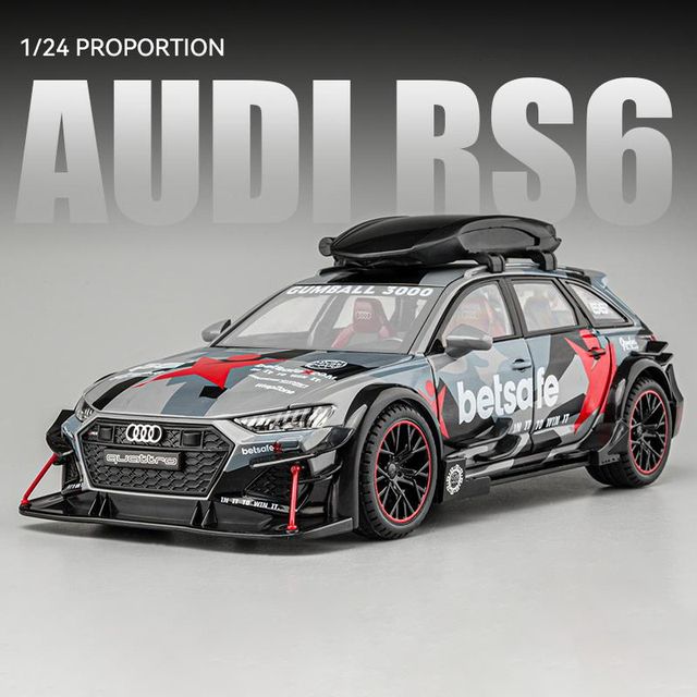 1:24 Audi RS6 Quattro Station Wagon Alloy Toy Car Model Whee