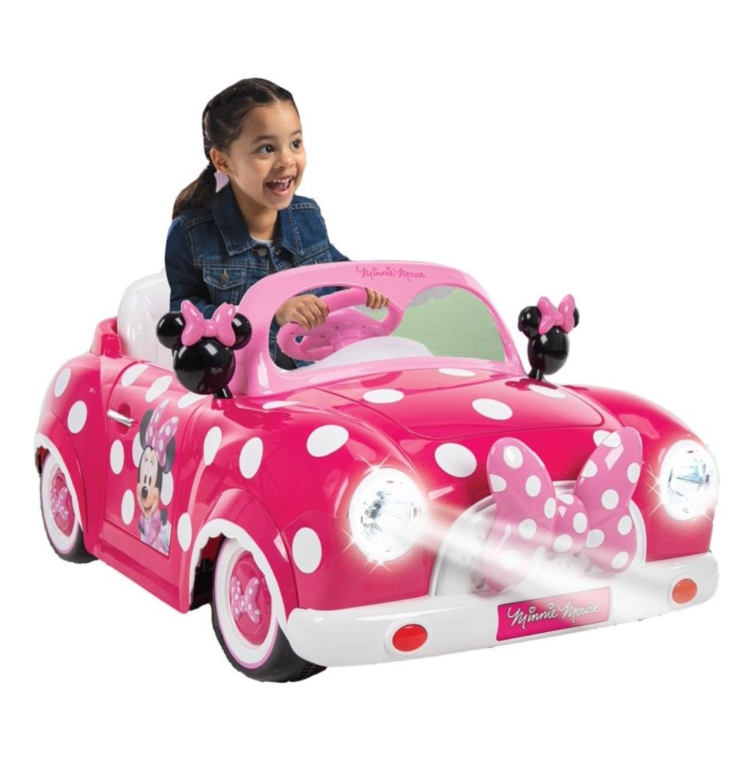 Disney Minnie Mouse Convertible Car 6-Volt Electric Ride-On By Huffy
