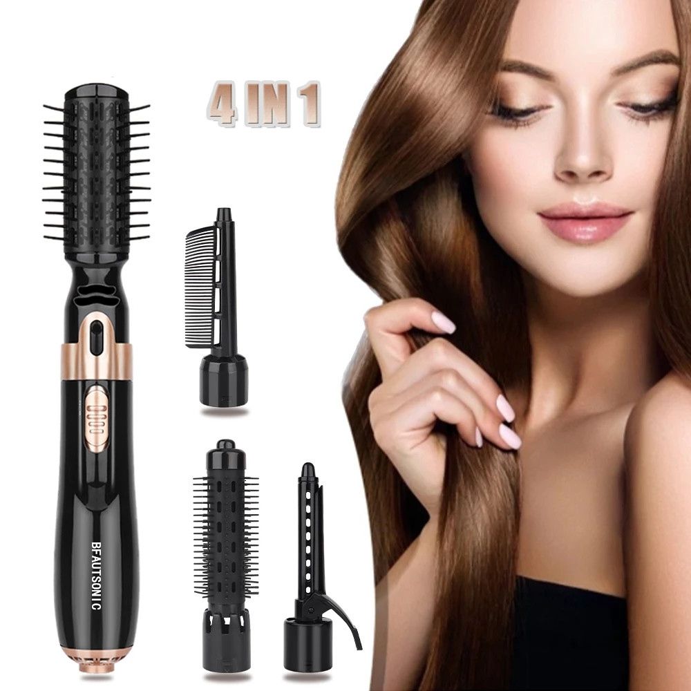 4 In 1 Multifunction Hot Air Brush Negative Ion Electric