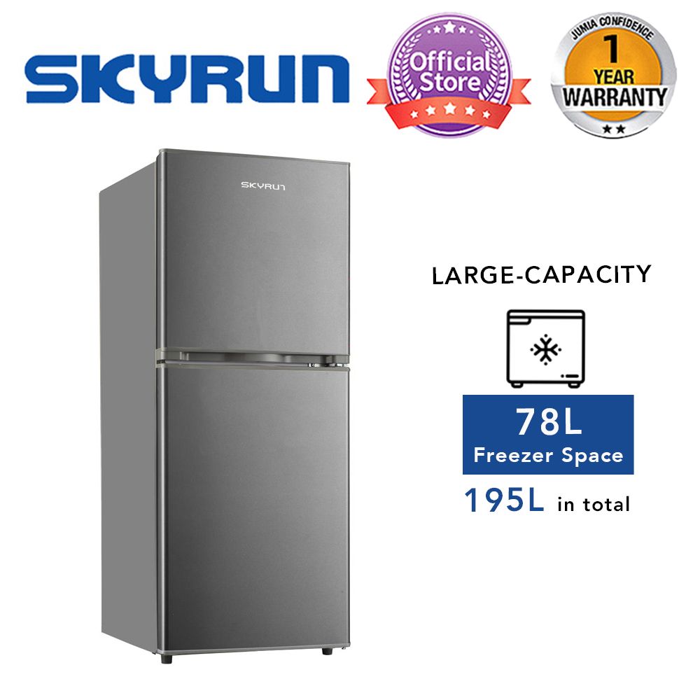 195 Litres Double Door Top Mount Fridge (BCD-195HS) - Inox