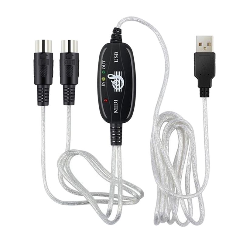USB To MIDI 5Pin Cable Converter For Piano Electronic