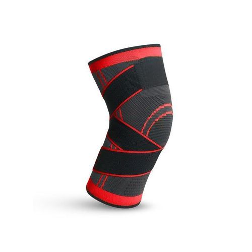 Red Knee Protective Padding Sports Pressure Strap Fitness