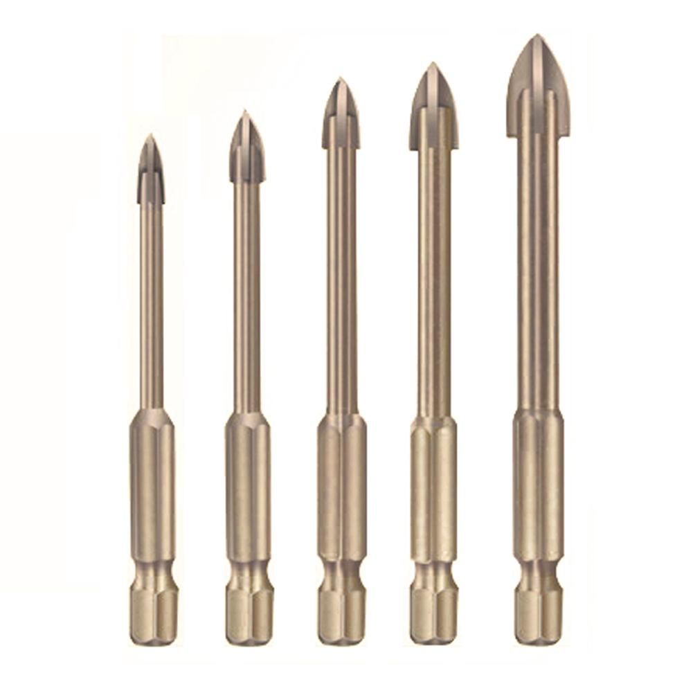 Universal Drill Bit Set Carbide Drill Bit Multifunctional Drill Bits Glass Ceramic Full Ceramic Tile Wall Wood Hole Punch Drill Set
