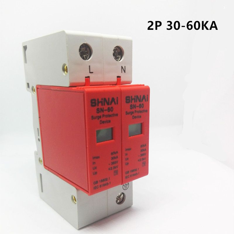 SPD 30KA - 60KA 1P+N Surge Arrester Protection Device