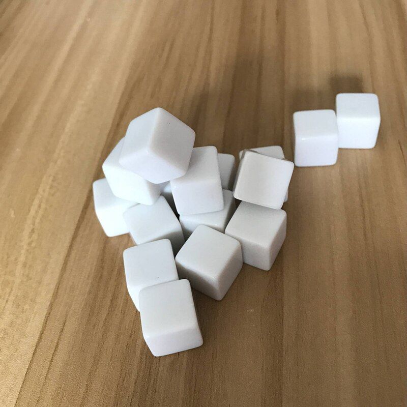 10pcs/lot 16mm Square Corner Acrylic Whiteboard Dice Can