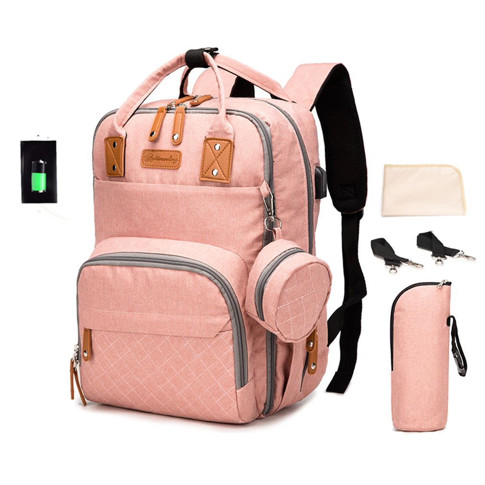 Portable Diaper Bag Backpack Travel Baby Nursing Bag Large