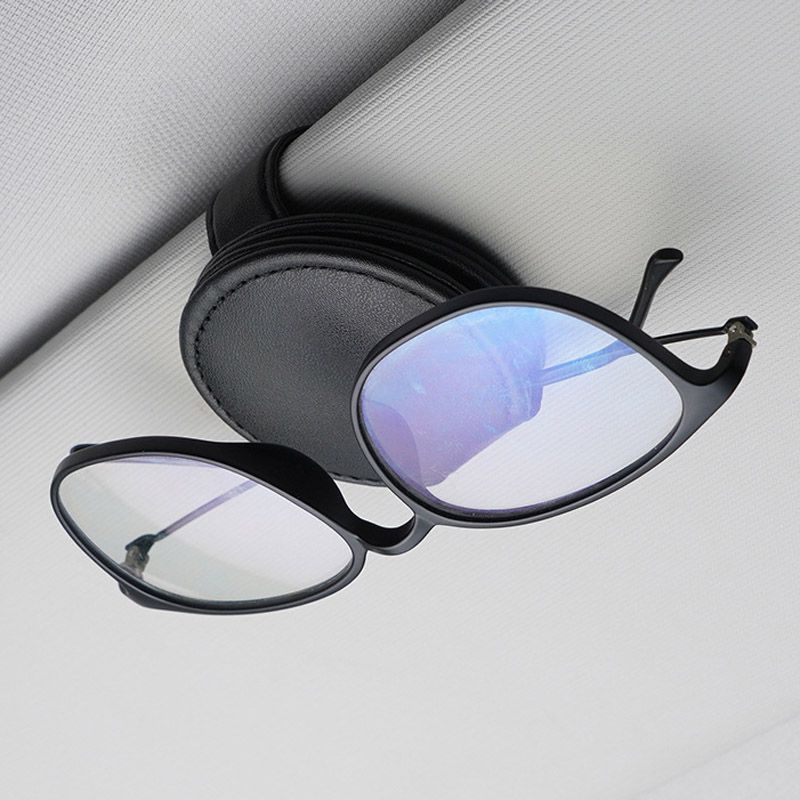 Sunglass Holder For Car,Magnetic PU Eyeglass Hanger Clip