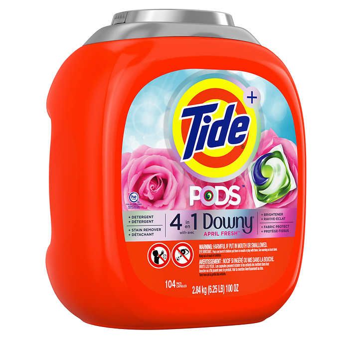 PODS With Downy, Liquid Laundry Detergent Pacs, April Fresh, 104-count