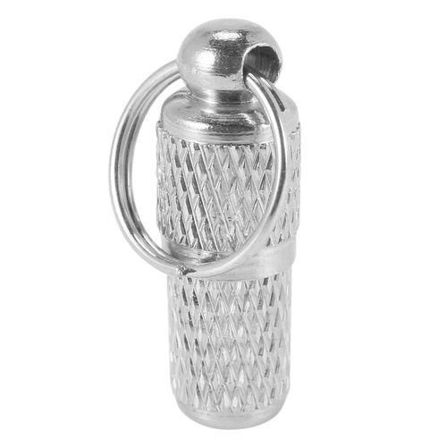 Silver Pet ID Barrel Tag Address Label
