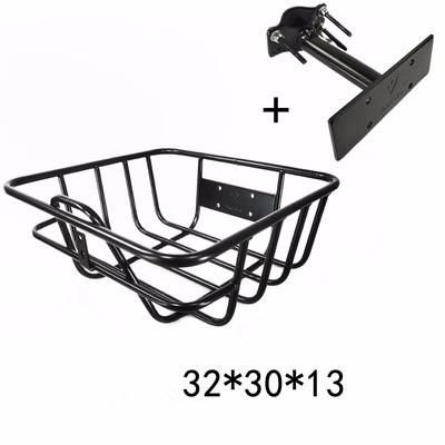 Bike Basket Electric Bicycle Pannier 20 Inch Scooter Front Rear Storage High Carbon Steel Cheap  BMX Cycling Parts