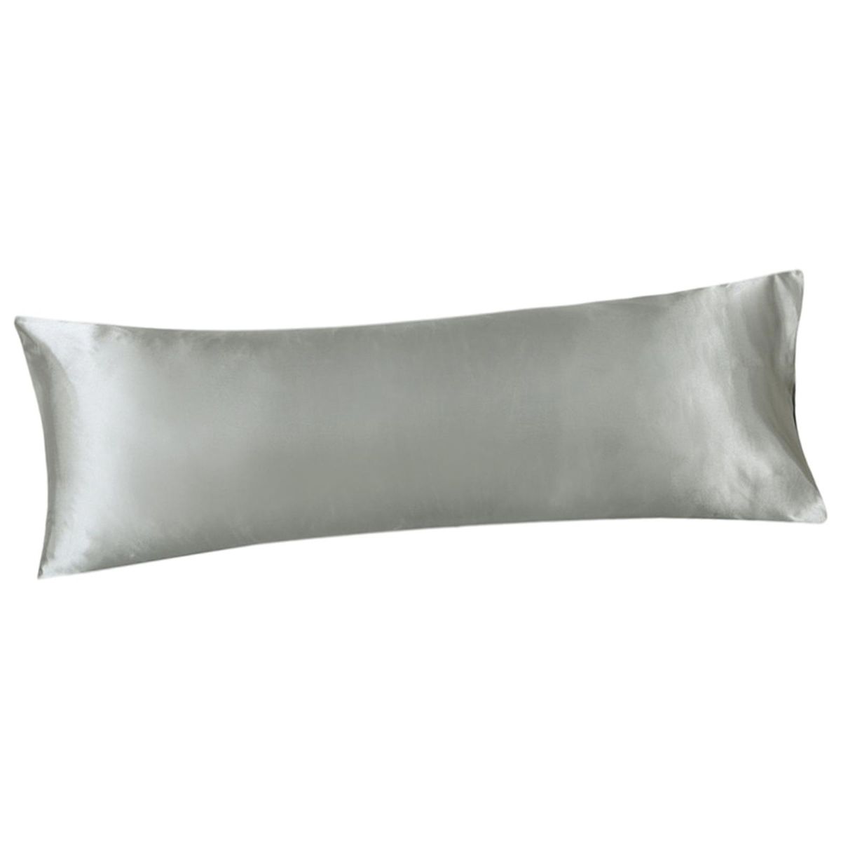 Satin Body Pillow Cover Cool Silk Pillowcase For Bedroom Light Gray
