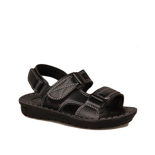 Kids Leather Sandals - Black