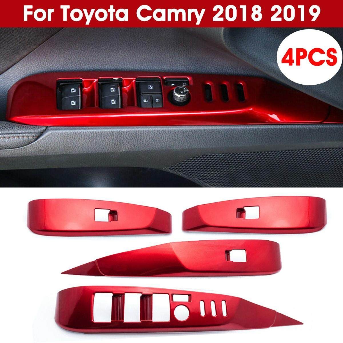 Inner Window Lift Switch Button Panel Trim For Toyota Camry 2018-2019