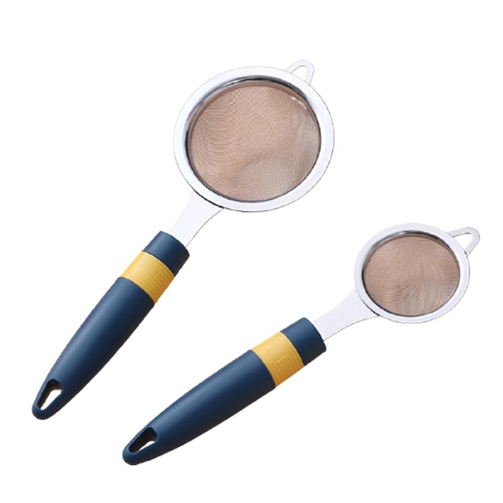 2Pcs Multifunctional Flour Sieve Stainless Steel
