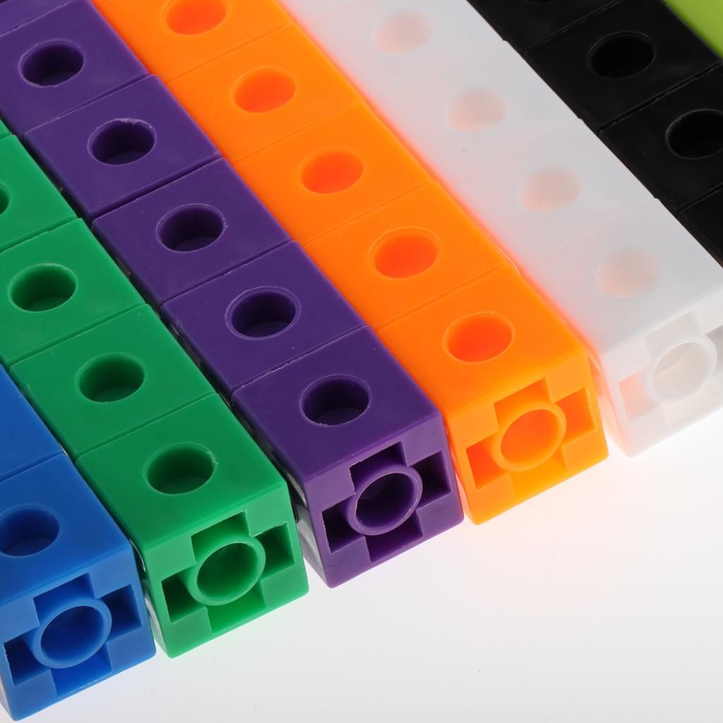 100x Learning Toys Colorful Math Linking Cubes Early C