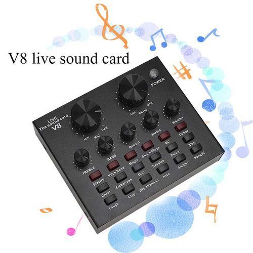 V8 Audio USB External Sound Card Live Show Soundcard
