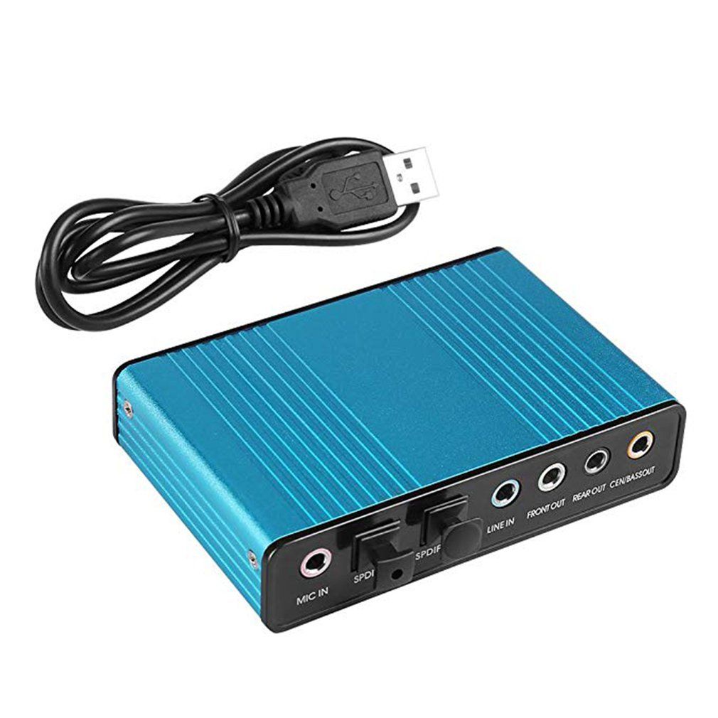 6 Channel External Sound Card 5.1/7.1 Optical S/PDIF Audio Sound Card Adapter