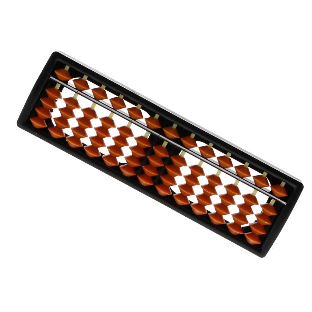 Brown 1 Rods Plastic Beads Column Abacus Count Number Calculating 3