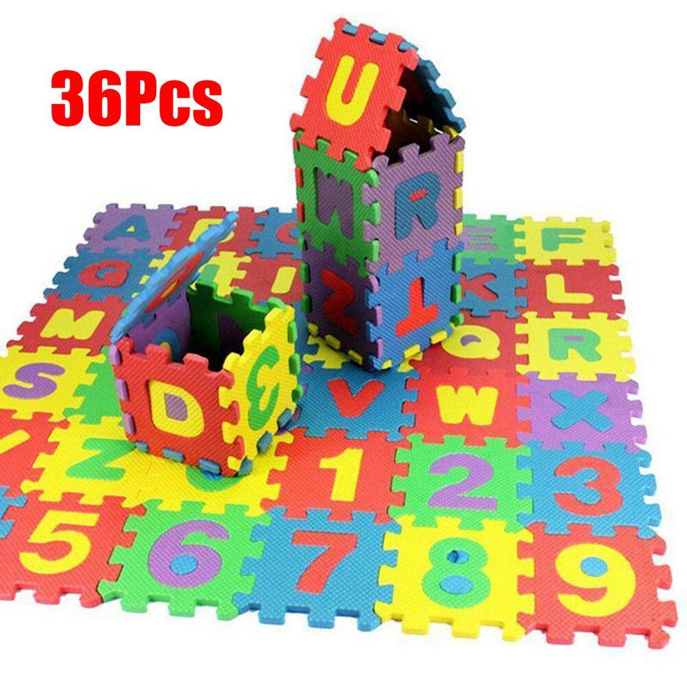 Durable Soft Eva Foam Kids Play Mat Letter Number Puzzle Toy Gift  A-colorful