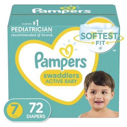 Swaddlers Baby Diapers, Size 7, (72 Count)
