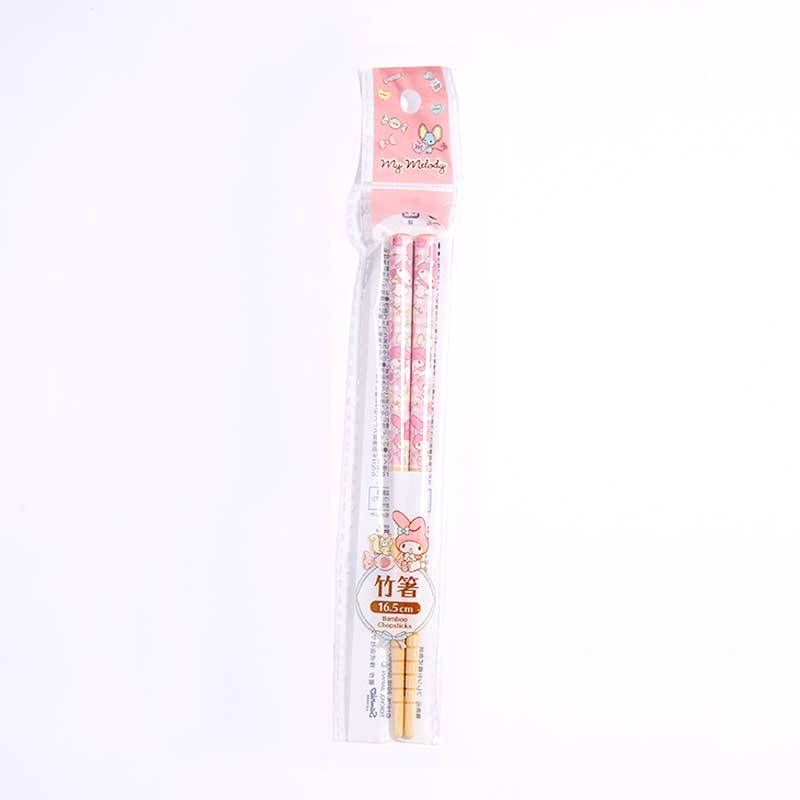 Kawaii Sanrios Anime Kt Cat Chopsticks Cartoon Portable