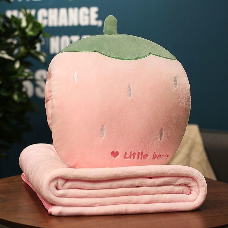 Cartoon Animal Pillow Blanket 3 In1 Stuffed Hand Warmer Bag Cute Cushion Blanket Home Plush Pillow for Children Girl Gift