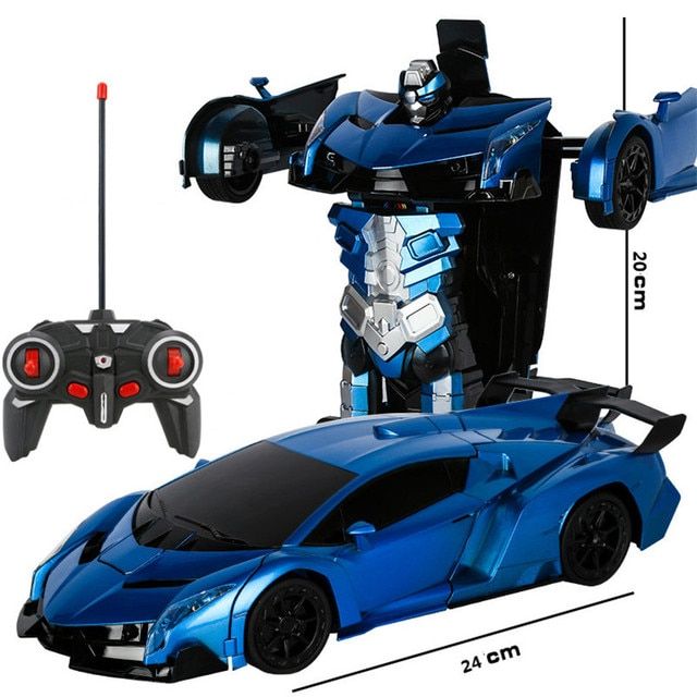 2 In 1 Electric RC Car Transformation Robots Children Boys T