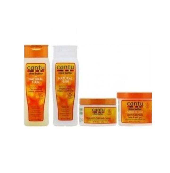 Shampoo & Hydrating Cream Conditioner And Coconut Curling Cream With Lock And Twist Gel (4 In 1)