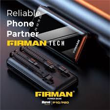15000MAH FIRMAN SUPER STRONG POWER BANK WITH TORCH LIGHT
