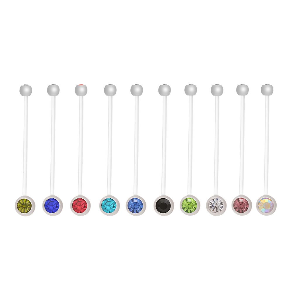 10PCS Navel Belly Button Ring Pregnancy Maternity Flexible