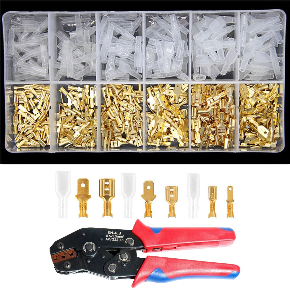 450PCS Assortment Kit Quick Splice Male Bus Connector
