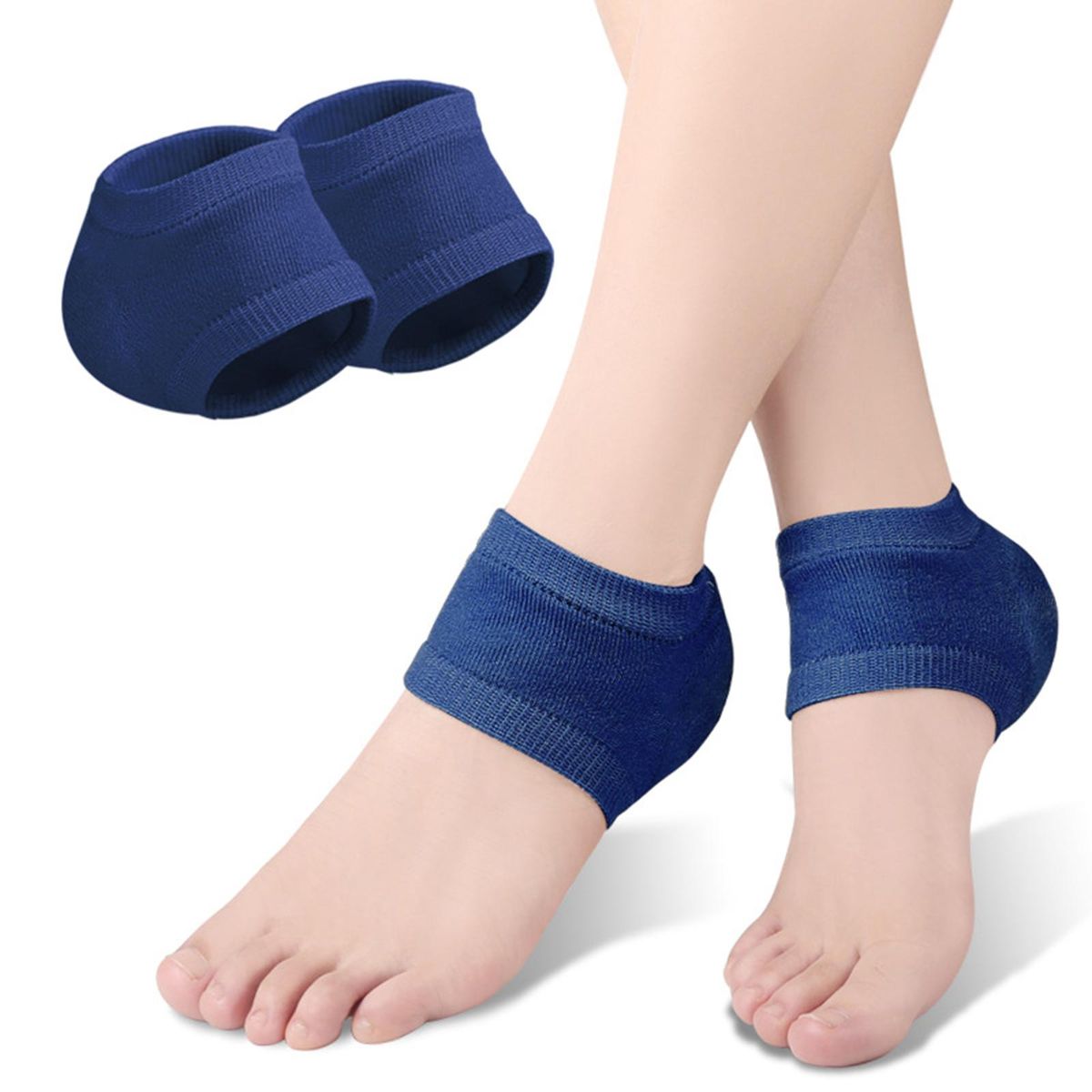 2x Adults Hydrating Heel Socks Lightweight Foot Cushion