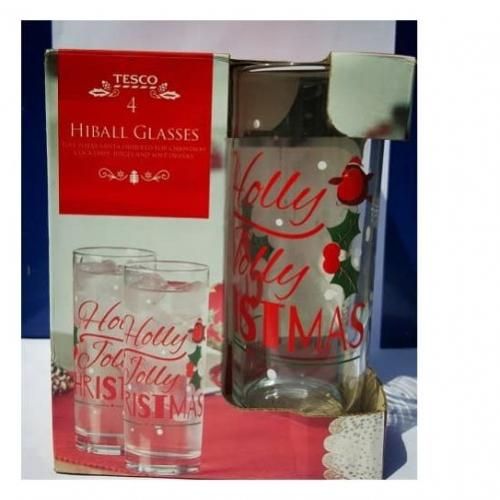 Christmas Hi Ball Glasses