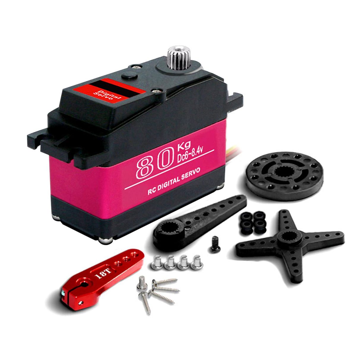 Digital Servo 80kg Metal Gear 270° High Torque Waterproof Replacements for 1/5 HSP HPI RC Car Baja Car