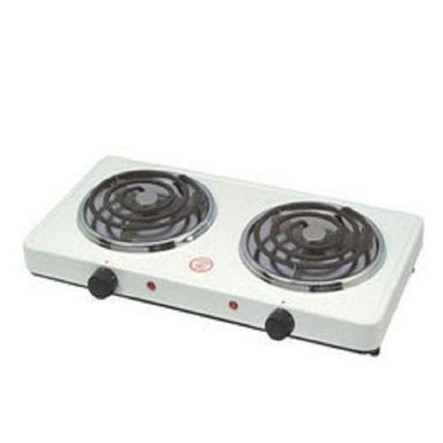 Electric Cooker Hot Plate-Double Ring Face-White