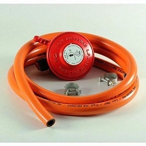 Gas Regulator With Meter And Hose With Holding Pin
