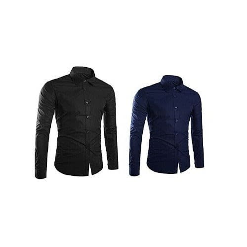 2in1 Shirts For Men - Black And Blue