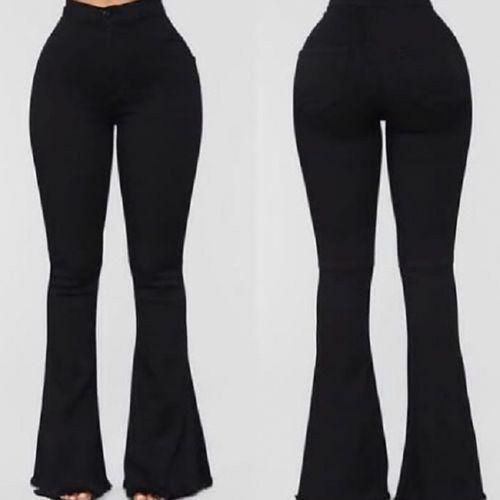 Ladies Denim Pallazo - Black